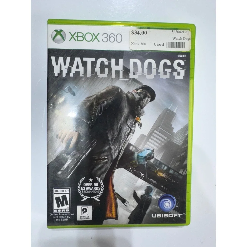 Ubisoft Watch Dogs Green Xbox 360 Video Game Action Adventure Open World